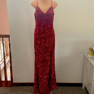 Gorgeous red sequin dress, size 2